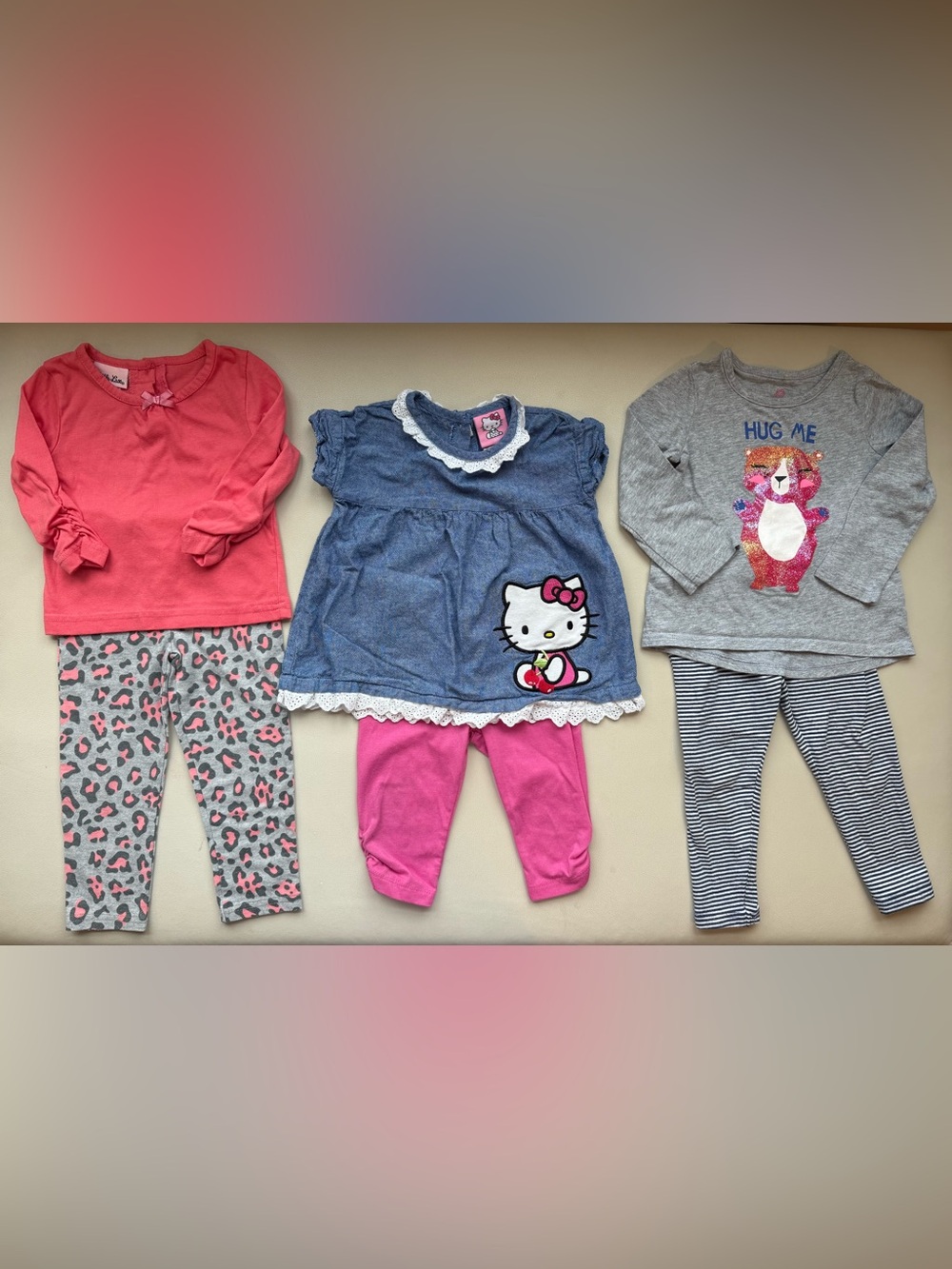 🌸 Adorable Girls’ 18M Clothing Bundle – 3 Cute Outfits! 🌸